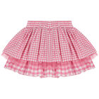 Girls White & Pink Skirt & Top Set, 1, hi-res