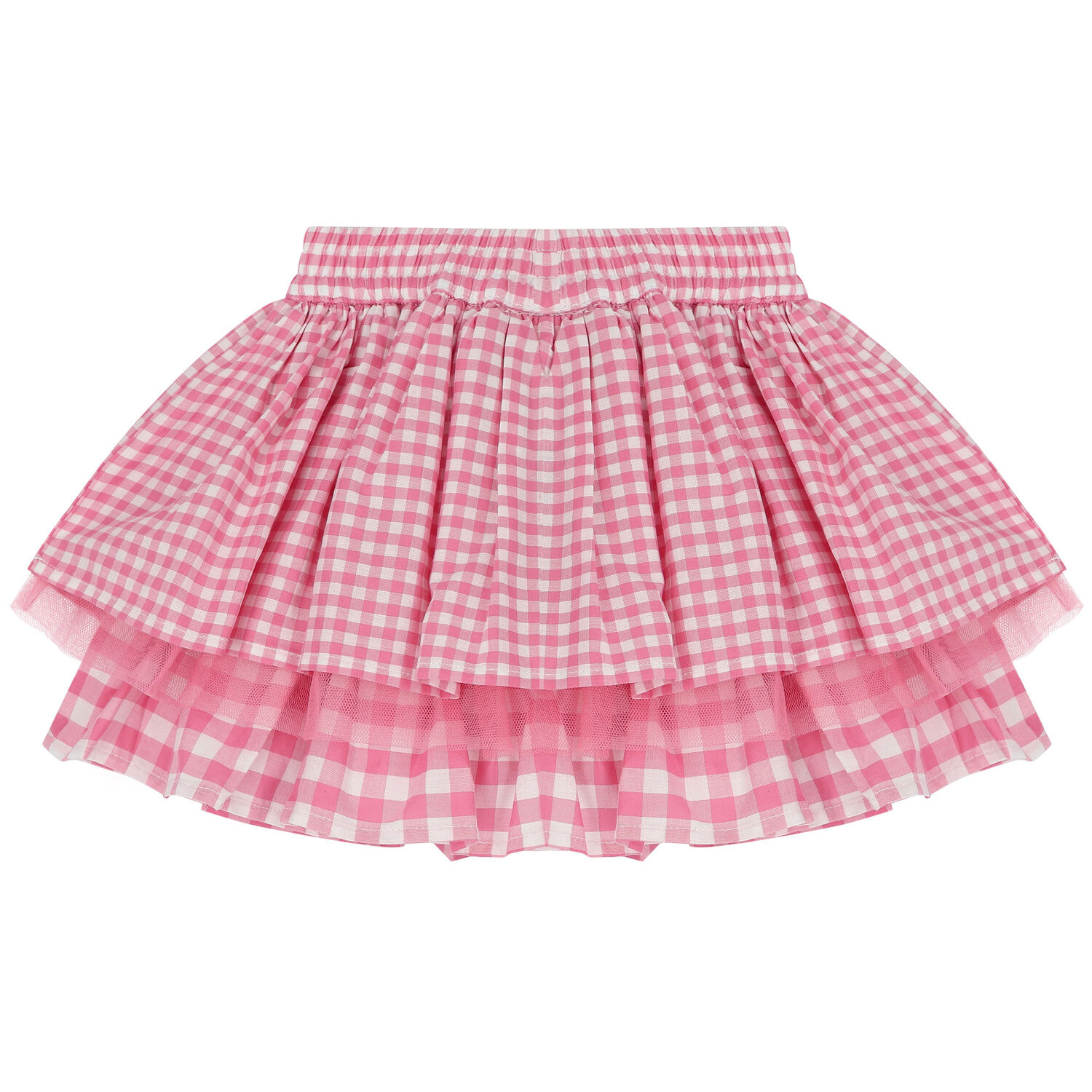 Girls White & Pink Skirt & Top Set, 1, hi-res