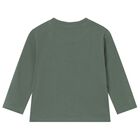 Younger Boys Green Fox Long Sleeve Top, 1, hi-res