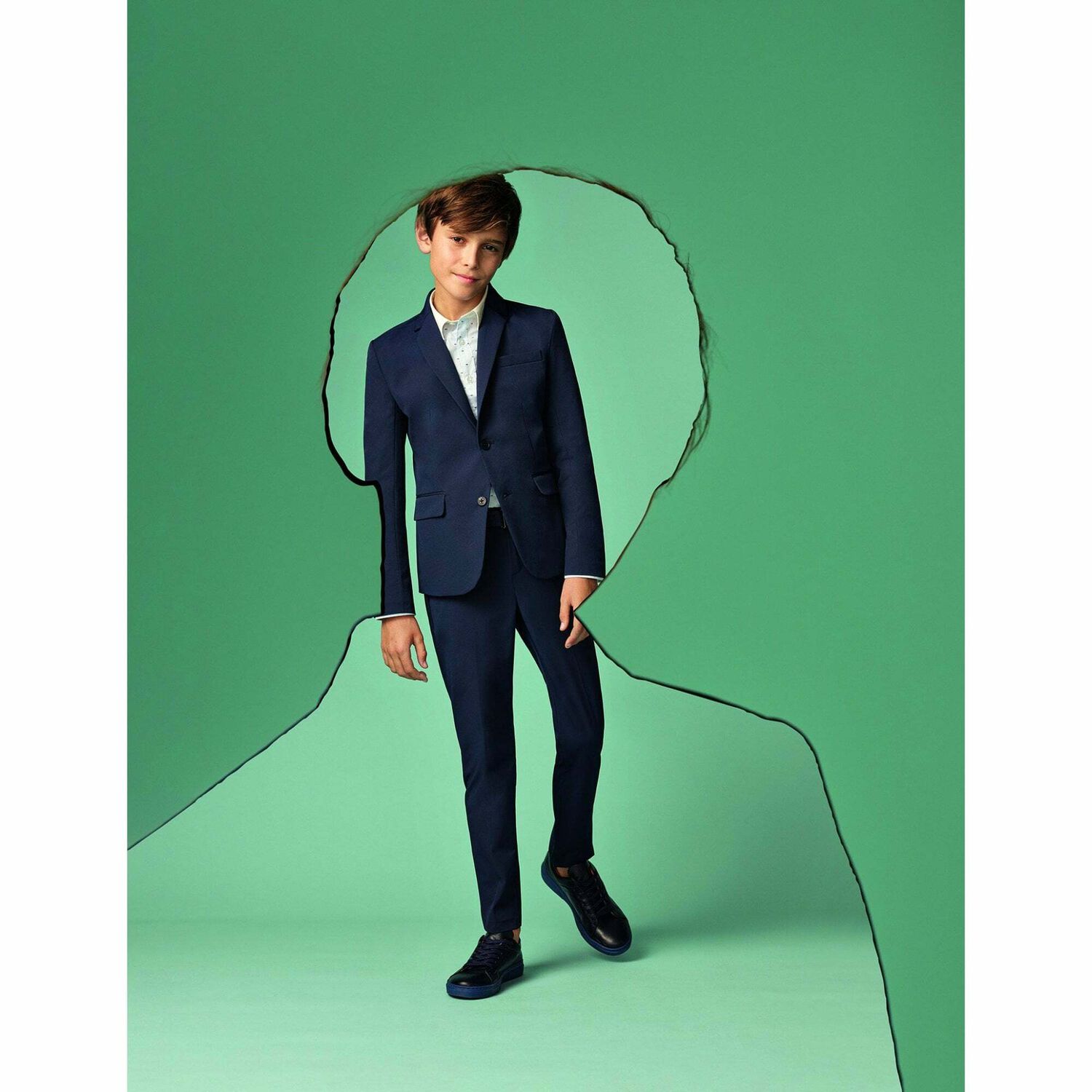 Boys Navy Blue Suit, 1, hi-res