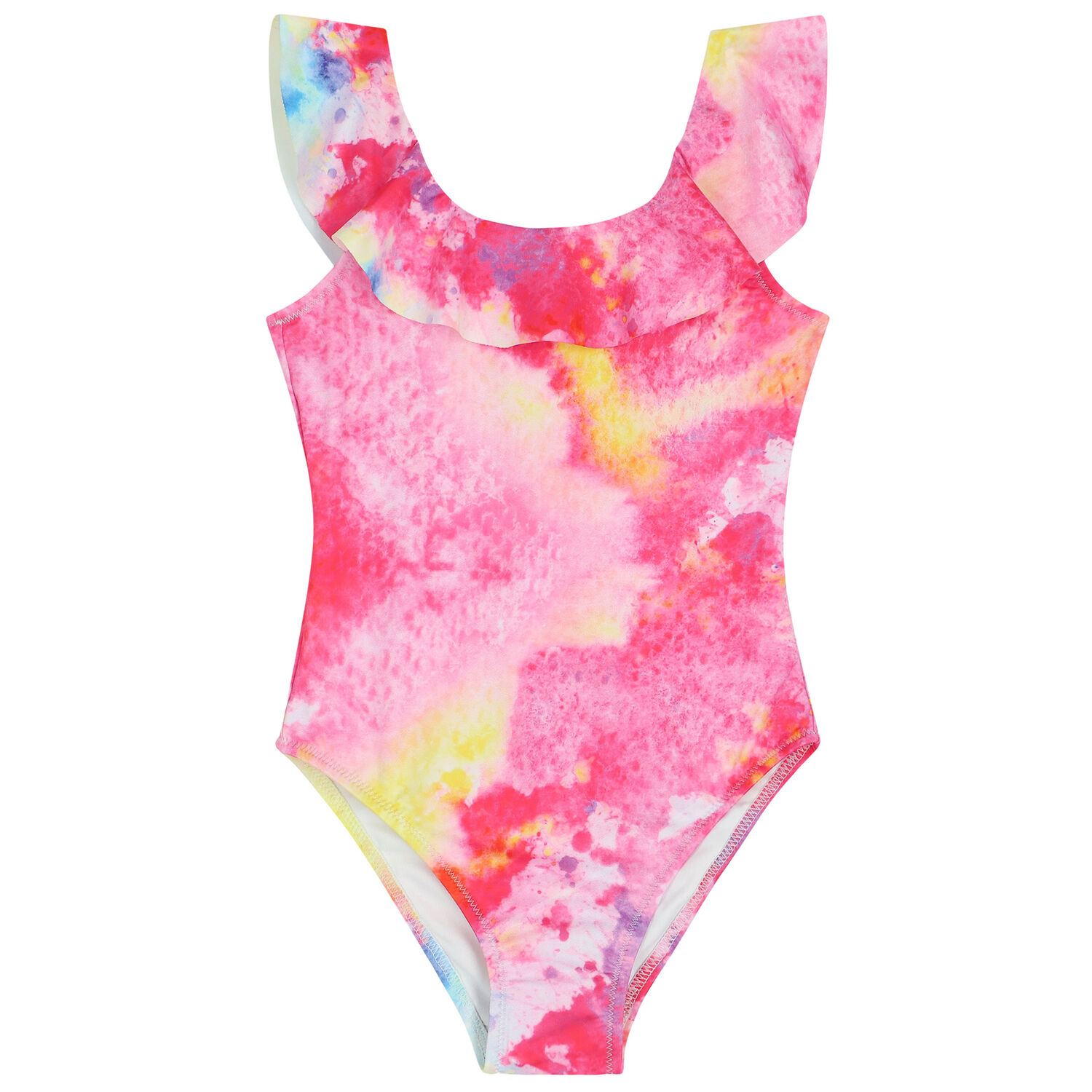 Girls Pink, Yellow & Red Swimsuit, 1, hi-res image number null