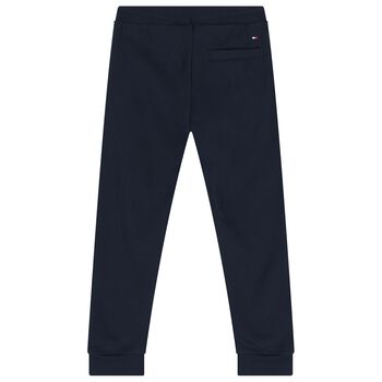 Boys Navy Blue Logo Joggers