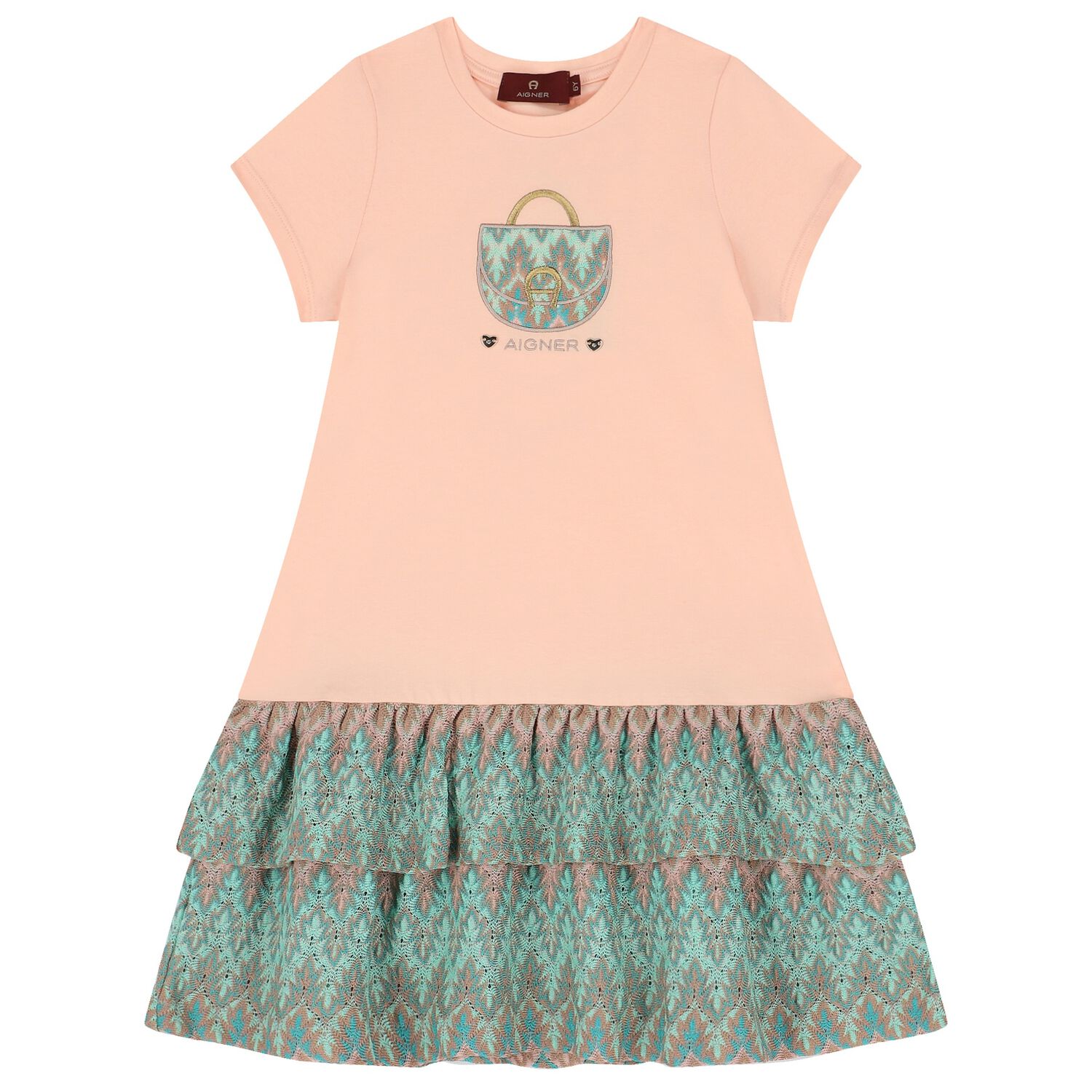 Girls Pink Logo Bag Dress, 1, hi-res image number null