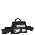 Girls Black Logo Handbag, 1, hi-res