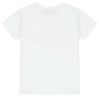 Girls White Logo T-Shirt, 1, hi-res