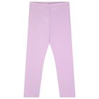 Girls White & Lilac Leggings Set, 1, hi-res