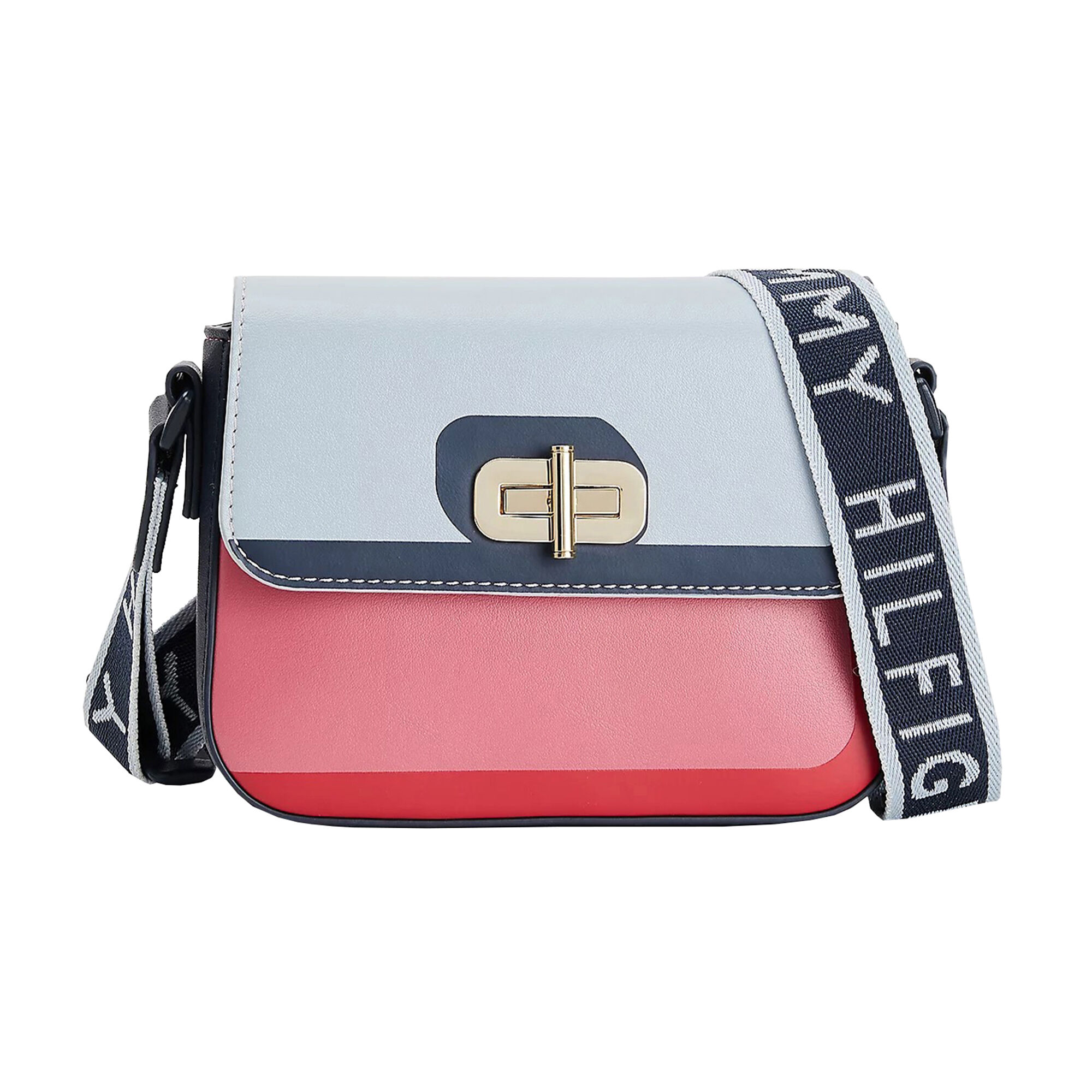 Tommy Hilfiger Girls Blue Pink Logo Handbag Junior Couture UK
