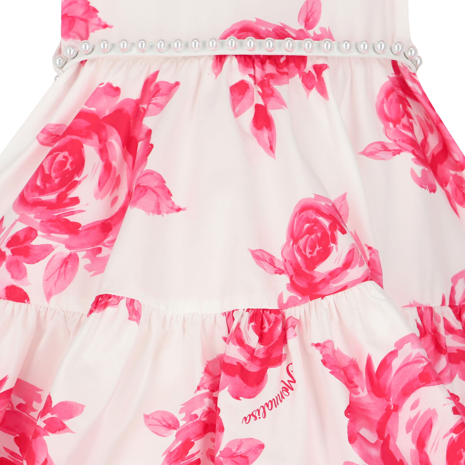 Girls White & Pink Floral Dress, 1, hi-res image number null