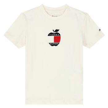 Ivory Apple Logo T-Shirt