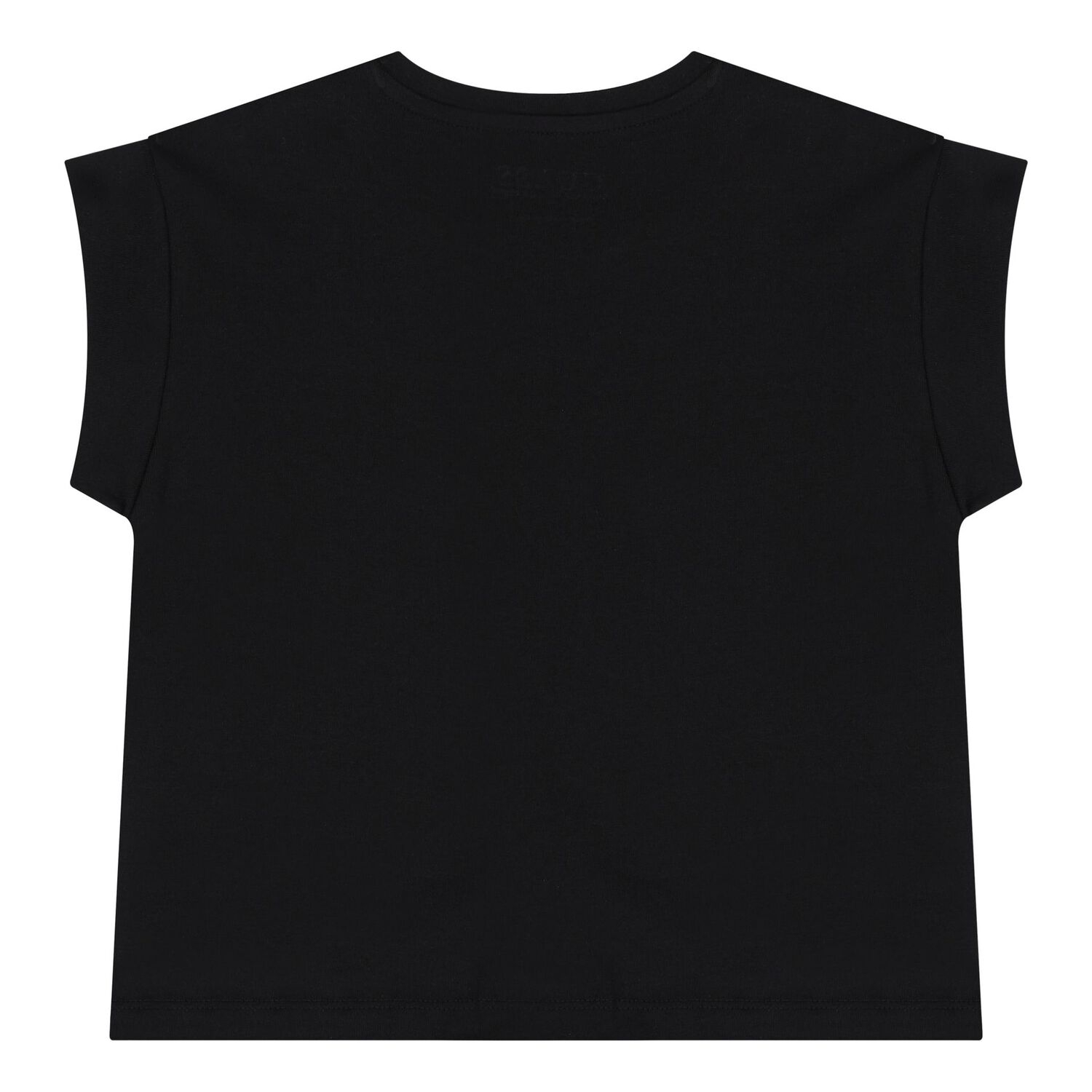 Girls Black Logo T-Shirt, 4, hi-res