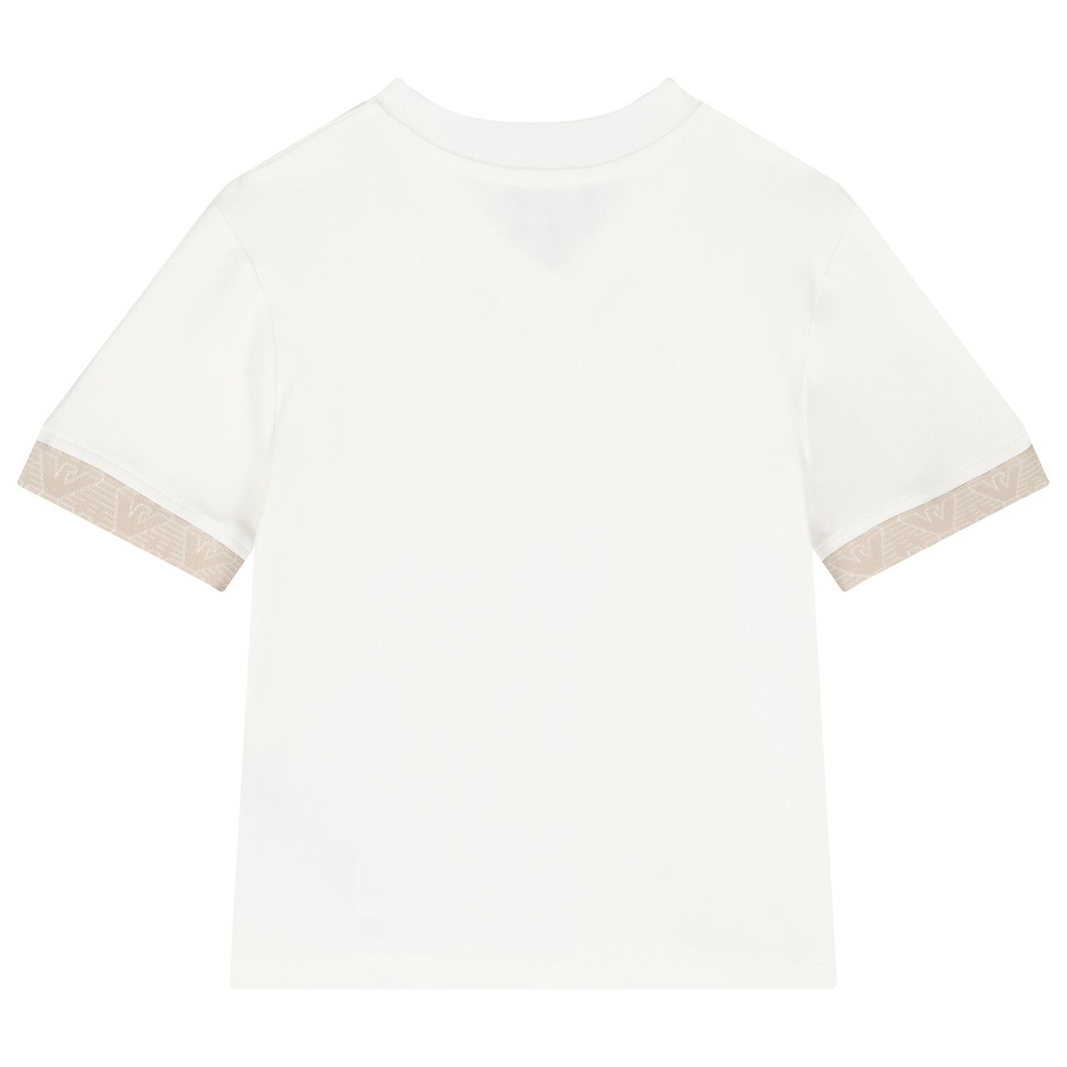 Boys Ivory & Beige Logo Shorts Set, 1, hi-res