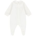 White Teddy Bear Logo Babygrow Gift Set, 1, hi-res