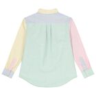 Boys Blue & Green Striped Shirt , 1, hi-res