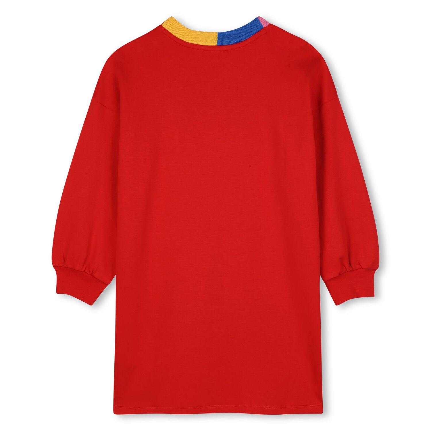 Girls Red Flower Logo Dress, 1, hi-res
