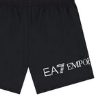 Boys Black Logo Swim Shorts, 2, hi-res