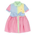 Baby Girls Pink, Yellow & Blue Stripe Shirt Dress, 1, hi-res