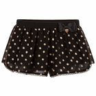 Girls Black & Gold Shorts, 1, hi-res