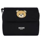 Black Teddy Bear Logo Baby Changing Bag, 2, hi-res