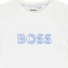 Baby Boys White Logo T-Shirt, 1, hi-res