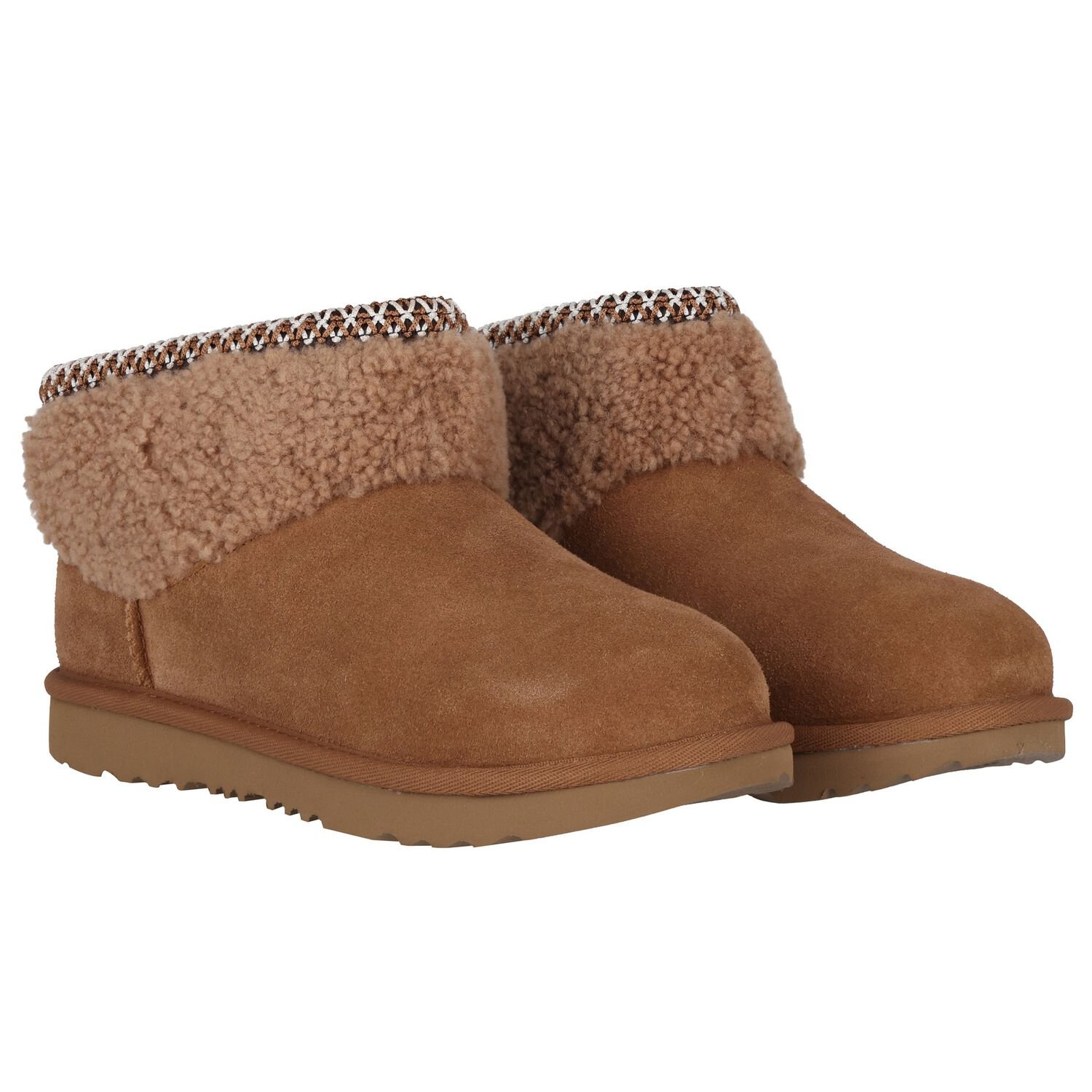 Girls Chestnut Brown Classic Ultra Mini Suede Boots, 1, hi-res