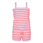 Girls Pink Towelling Playsuit, 1, hi-res