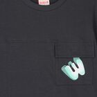 Boys Dark Grey Cotton T-Shirt, 1, hi-res