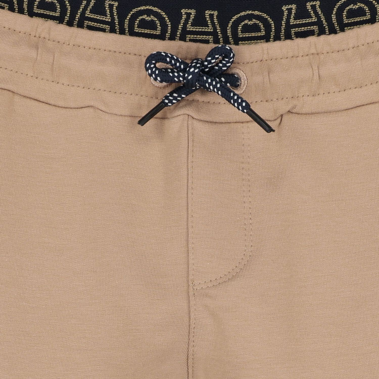 Younger Boys Beige Logo Joggers, 1, hi-res
