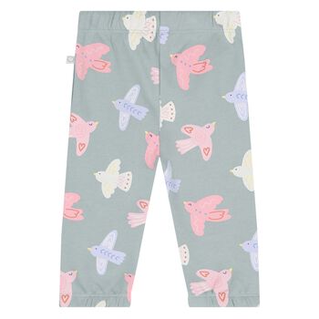 Younger Girls Green Bird Joggers