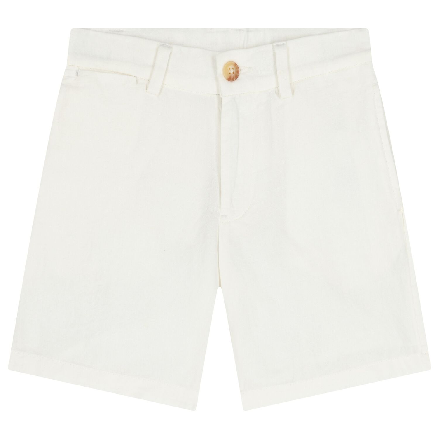 Boys White Logo Shorts, 1, hi-res