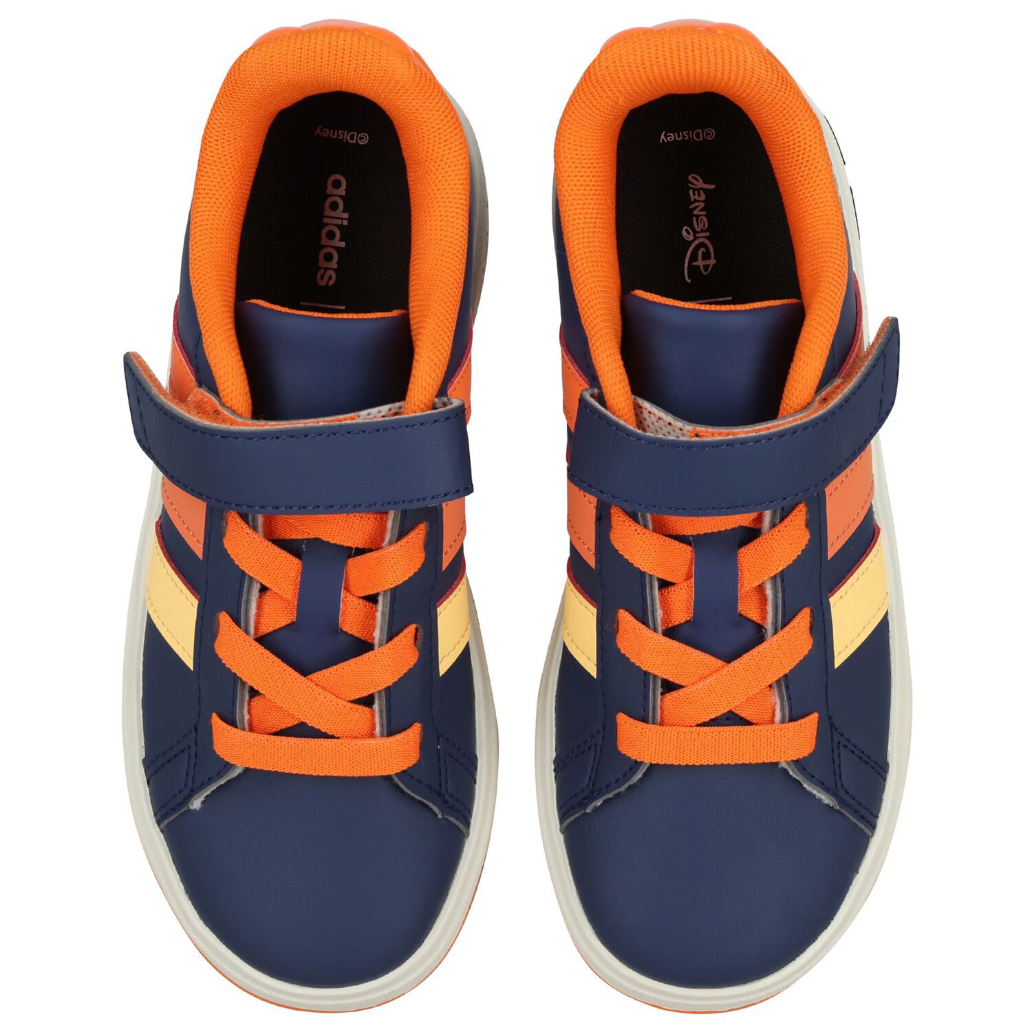 Boys Navy Blue Disney Grand Court Trainers, 1, hi-res