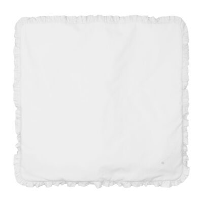 White Ruffle Baby Blanket