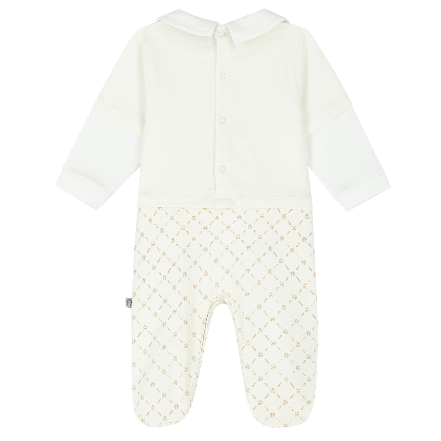 Ivory Logo Babygrow, 1, hi-res