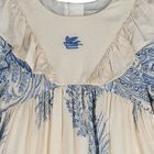 Baby Girls Ivory & Blue Paisley Dress, 1, hi-res