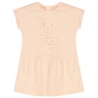 Younger Girls Pink Logo Dress, 1, hi-res