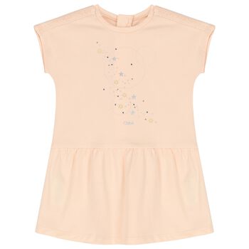 Younger Girls Pink Logo Dress