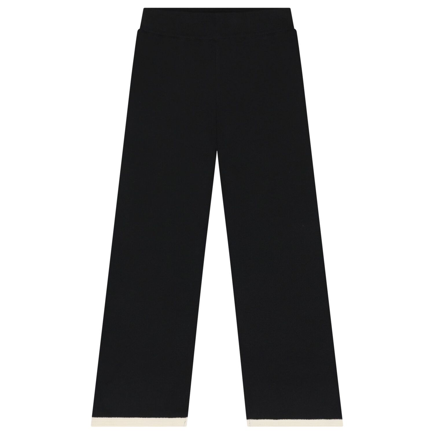 Girls Black & Beige Trousers Set, 1, hi-res