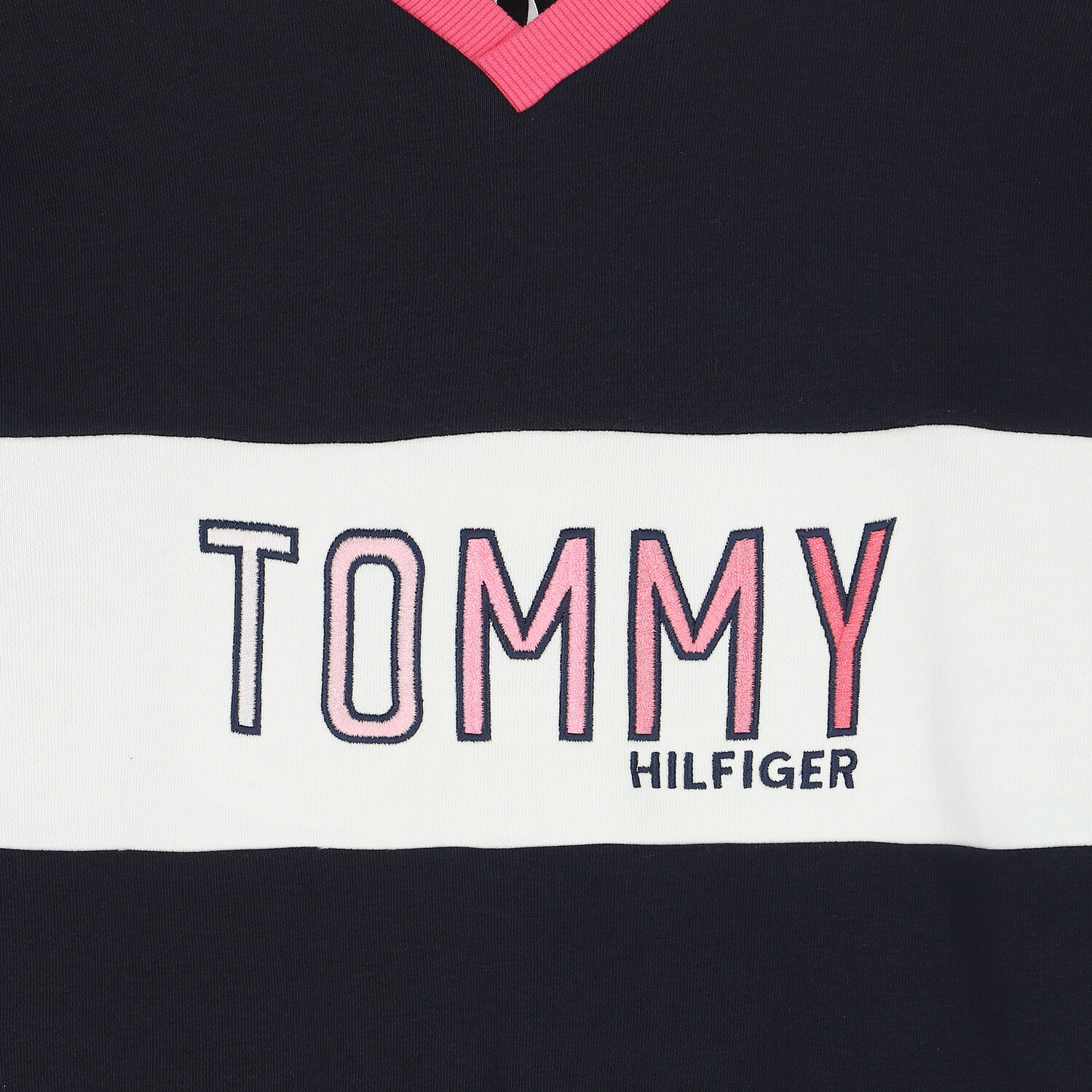 Girls Navy & Pink Logo Sweatshirt, 1, hi-res