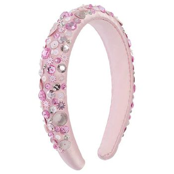 Girls Pink Embellished Headband