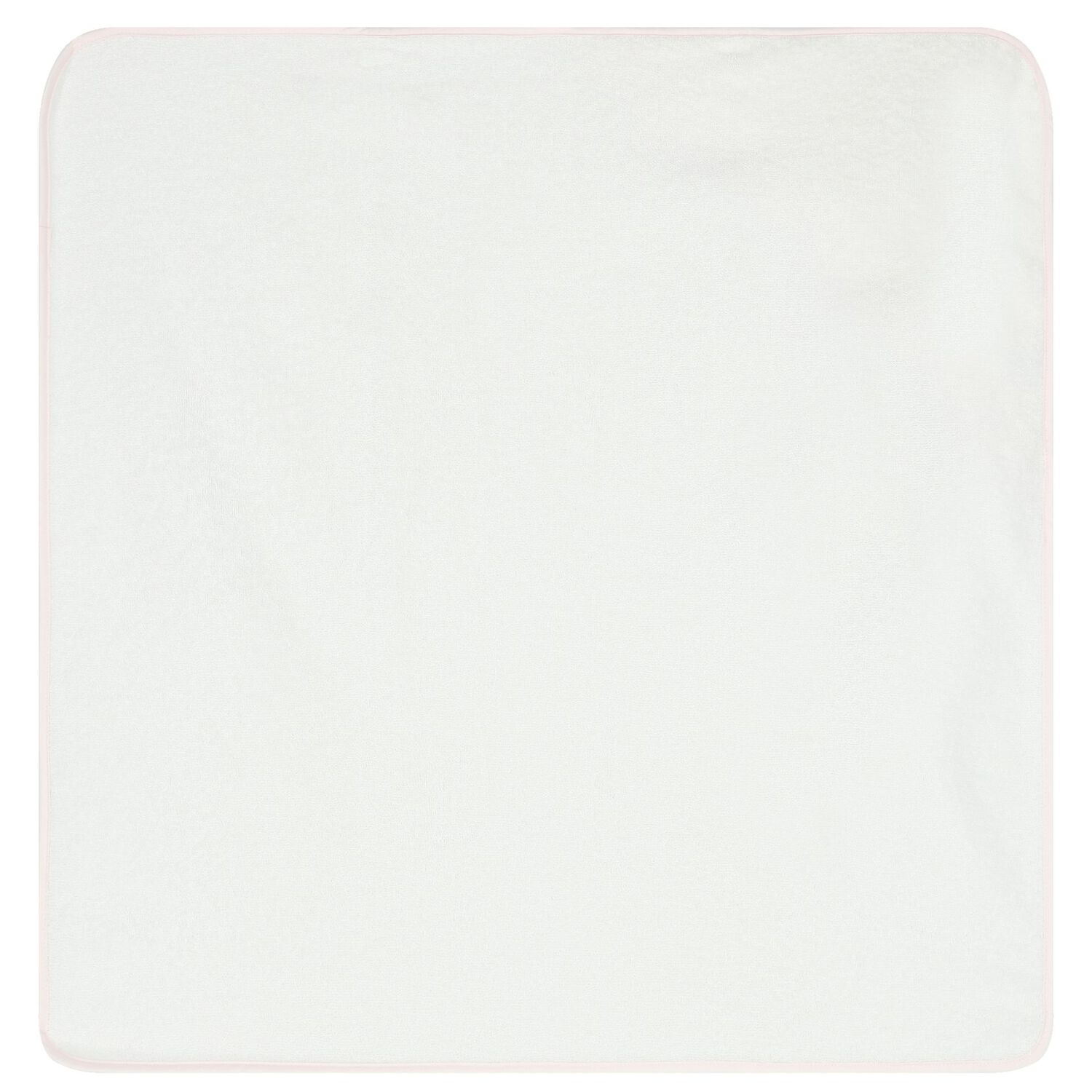 Baby Girls White & Pink Teddy Bear Hooded Towel, 2, hi-res