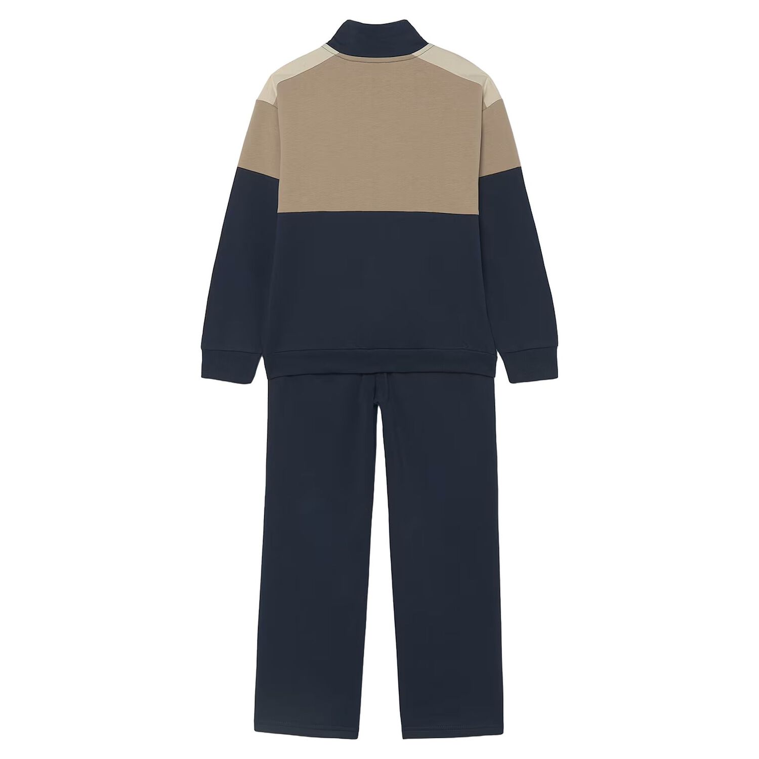 Boys Boys Navy Blue & Beige Tracksuit, 1, hi-res