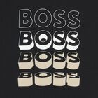 Younger Boys Black Logo T-Shirt, 5, hi-res