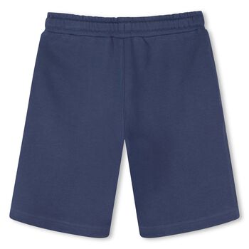Boys Navy Blue Logo Shorts