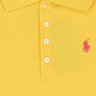 Girls Yellow Logo Polo Dress, 1, hi-res