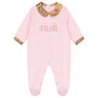 Baby Girls Pink & Beige Geo Map Babygrow Gift Set, 2, hi-res
