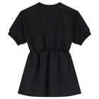 Girls Black Logo Dress, 1, hi-res