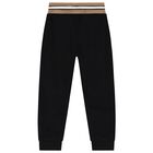 Boys Black Logo Joggers, 1, hi-res