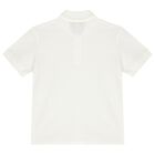 Boys Ivory Logo Polo Shirt, 1, hi-res