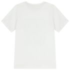 Boys White Logo T-Shirt, 1, hi-res