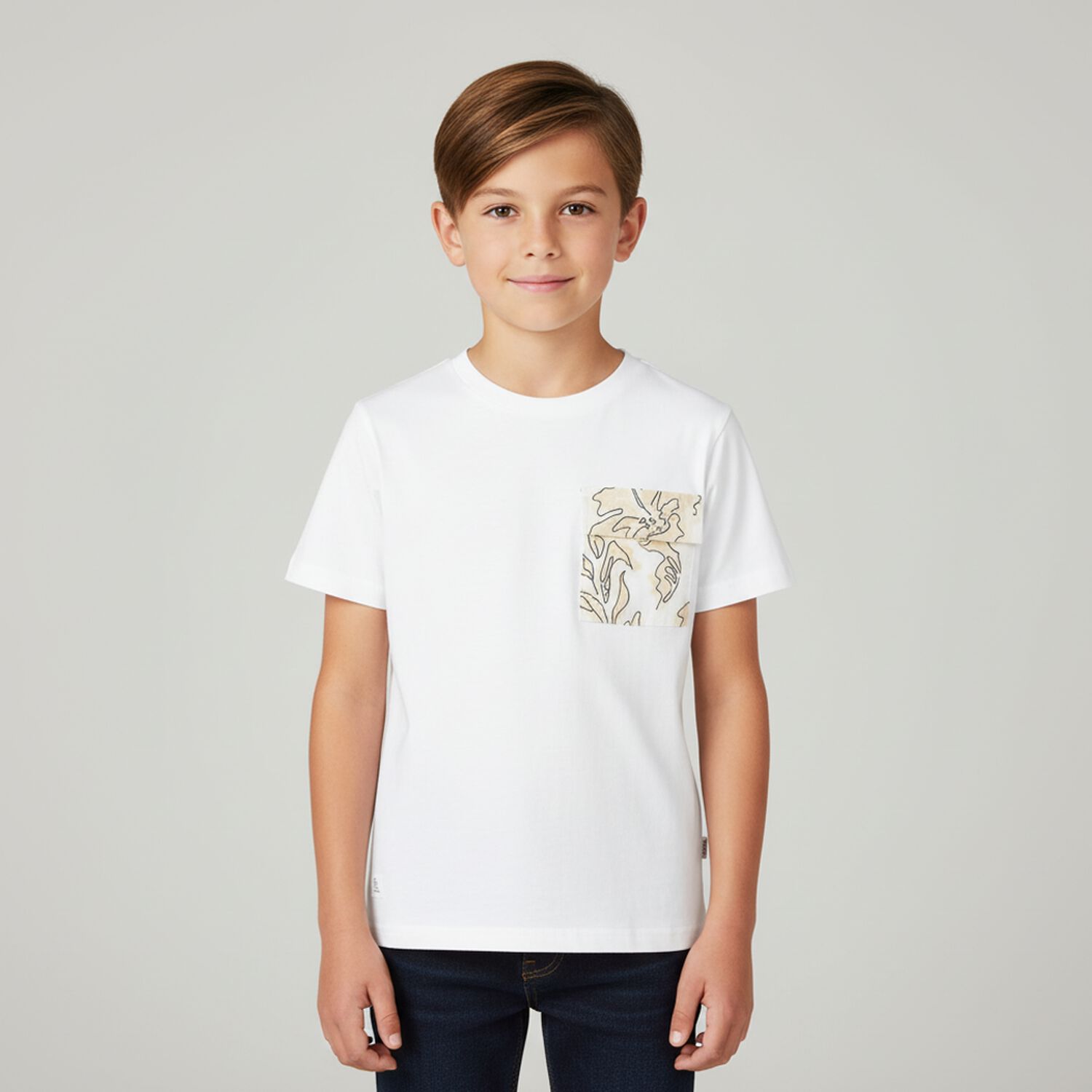 Boys White T-Shirt, 1, hi-res image number null