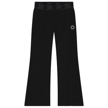 Girls Black Logo Leggings